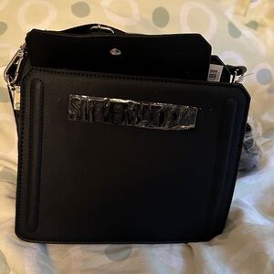Steve Madden Black Shoulder Bag with Silver Details